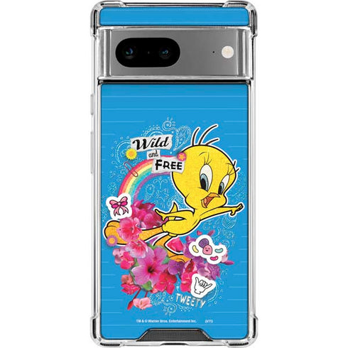 Looney Tunes Tweety Bird Wild and Free Google Pixel 8a Clear Case